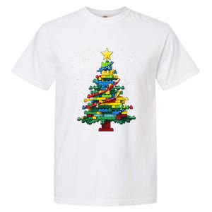 Christmaschristmas Tree Block Tree Block Brick Building Xmas Master Builder Garment-Dyed Heavyweight T-Shirt