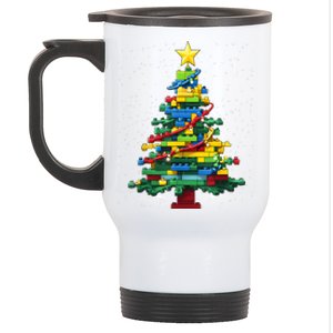 Christmaschristmas Tree Block Tree Block Brick Building Xmas Master Builder Stainless Steel Travel Mug