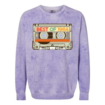 Cassette Tape Birthday Gifts Born In Best Of 1964 Colorblast Crewneck Sweatshirt