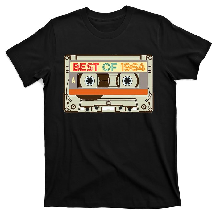 Cassette Tape Birthday Gifts Born In Best Of 1964 T-Shirt