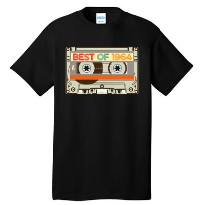 Cassette Tape Birthday Gifts Born In Best Of 1964 Tall T-Shirt