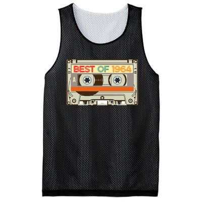 Cassette Tape Birthday Gifts Born In Best Of 1964 Mesh Reversible Basketball Jersey Tank