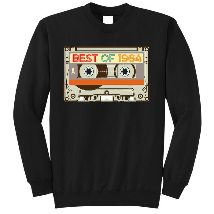 Cassette Tape Birthday Gifts Born In Best Of 1964 Tall Sweatshirt