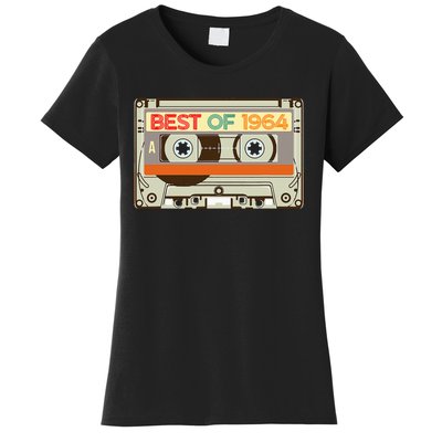 Cassette Tape Birthday Gifts Born In Best Of 1964 Women's T-Shirt