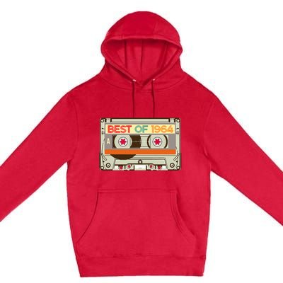 Cassette Tape Birthday Gifts Born In Best Of 1964 Premium Pullover Hoodie