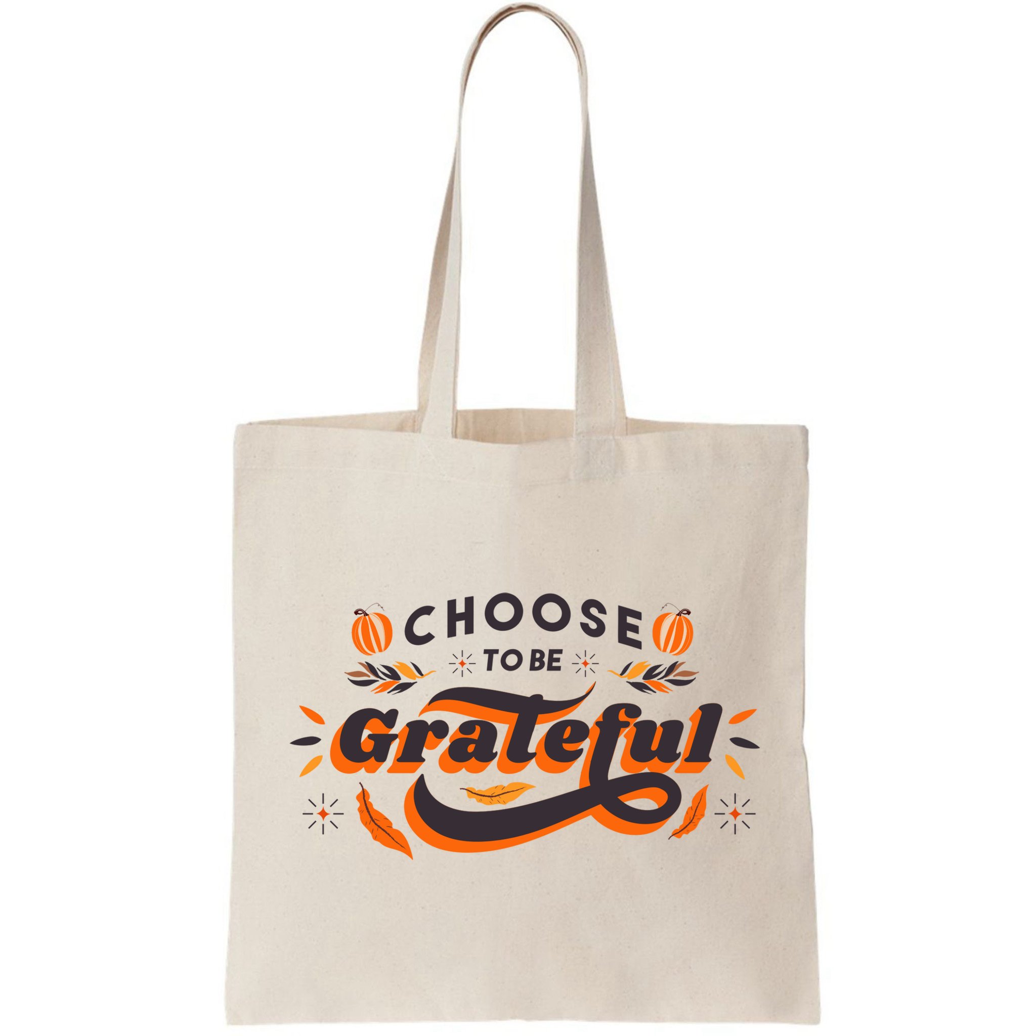 Choose To Be Grateful Pumpkin Bag