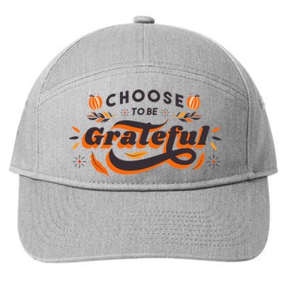 Choose To Be Grateful Pumpkin 7-Panel Snapback Hat