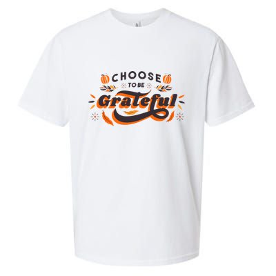 Choose To Be Grateful Pumpkin Sueded Cloud Jersey T-Shirt