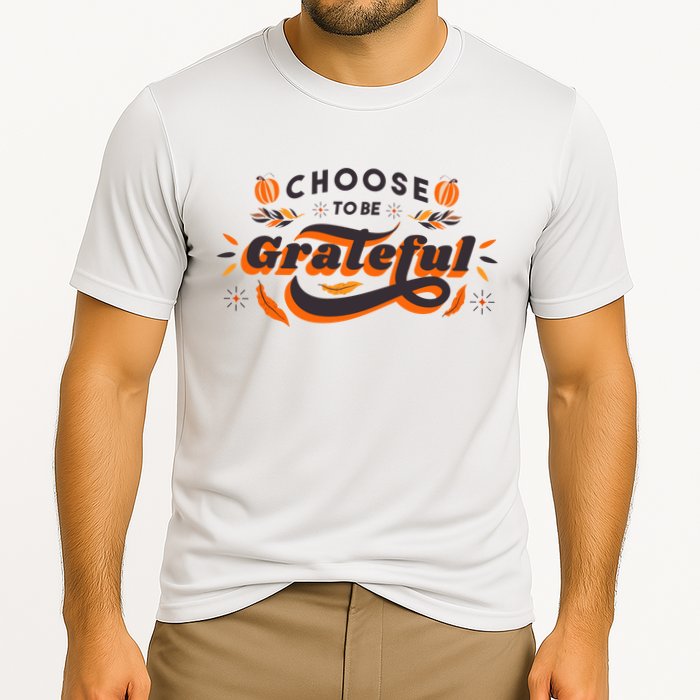 Choose To Be Grateful Pumpkin Cooling Performance Crew T-Shirt