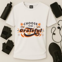 Choose To Be Grateful Pumpkin Cooling Performance Crew T-Shirt