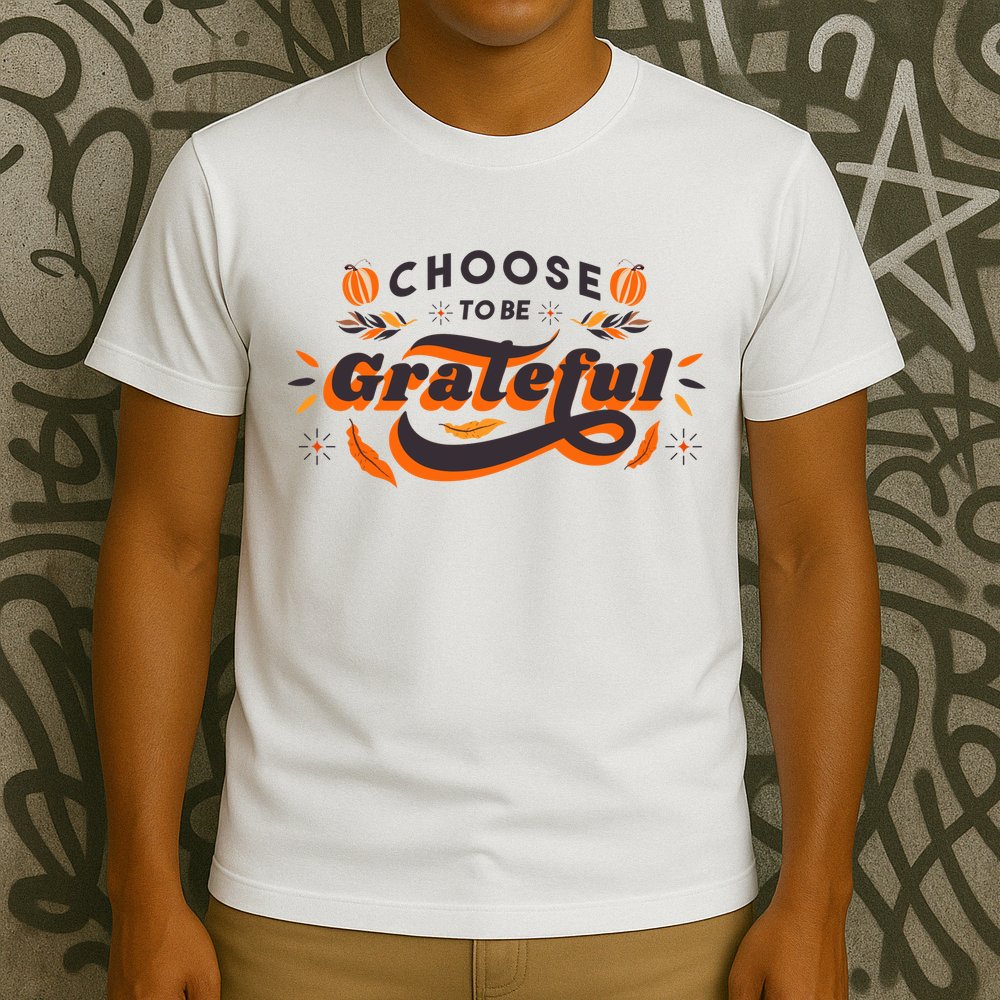 Choose To Be Grateful Pumpkin T-Shirt