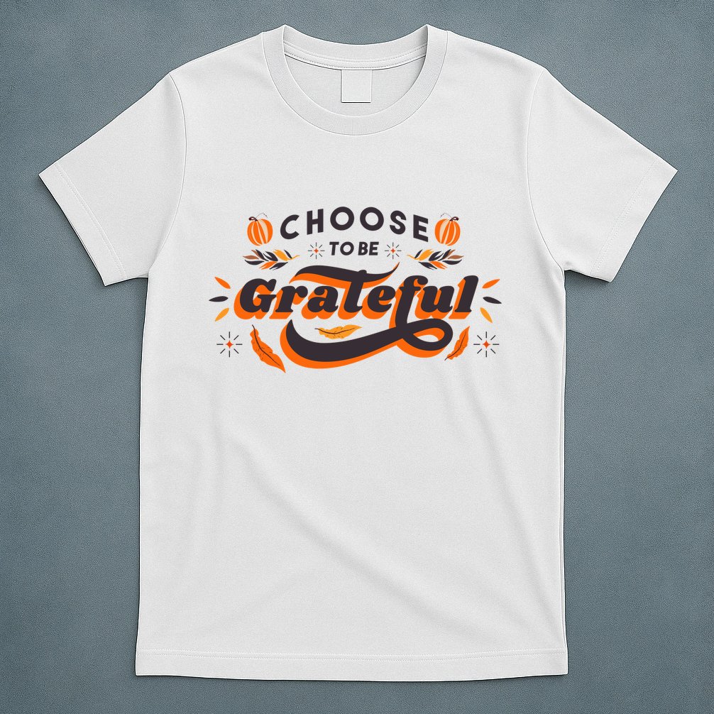 Choose To Be Grateful Pumpkin T-Shirt