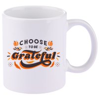 Choose To Be Grateful Pumpkin 11oz C Handle Ceramic Mug