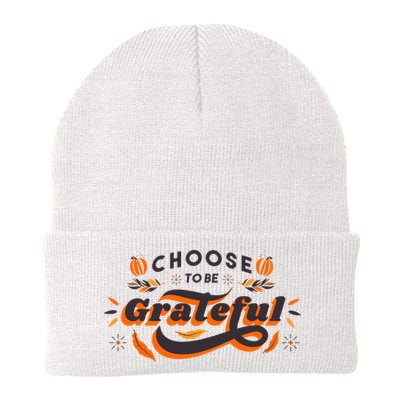 Choose To Be Grateful Pumpkin Beanie