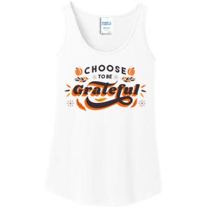 Choose To Be Grateful Pumpkin Ladies Essential Tank