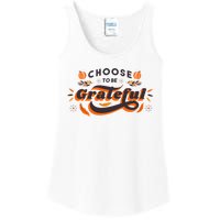 Choose To Be Grateful Pumpkin Ladies Essential Tank