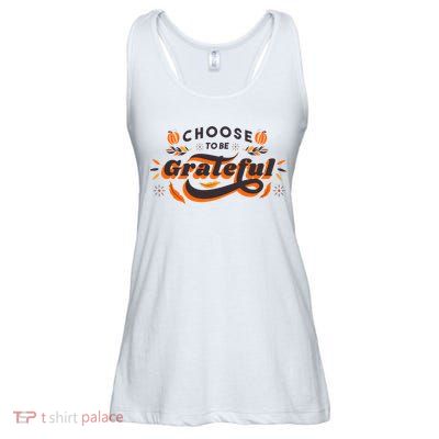 Choose To Be Grateful Pumpkin Ladies Essential Flowy Tank