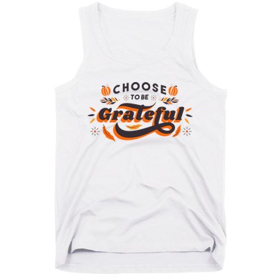 Choose To Be Grateful Pumpkin Tank Top