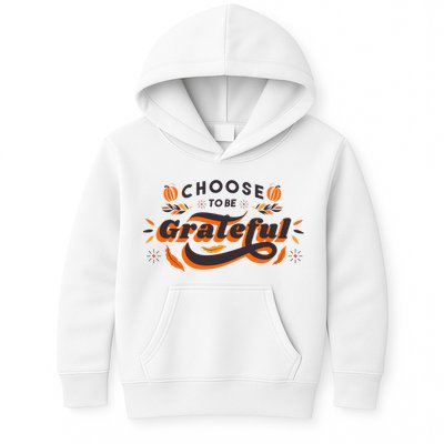 Choose To Be Grateful Pumpkin Kids Hoodie