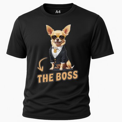 Chihuahua The Boss Funny Chihuahua Owner Chihuahua Dog Lover Performance Shirt