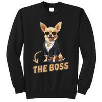 Chihuahua The Boss Funny Chihuahua Owner Chihuahua Dog Lover Sweatshirt