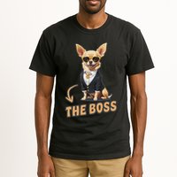 Chihuahua The Boss Funny Chihuahua Owner Chihuahua Dog Lover Tall T-Shirt