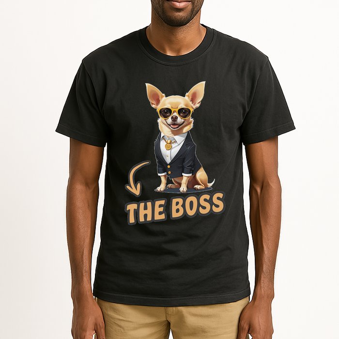 Chihuahua The Boss Funny Chihuahua Owner Chihuahua Dog Lover Tall T-Shirt