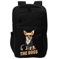 Chihuahua The Boss Funny Chihuahua Owner Chihuahua Dog Lover Impact Tech Backpack