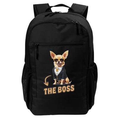Chihuahua The Boss Funny Chihuahua Owner Chihuahua Dog Lover Backpack