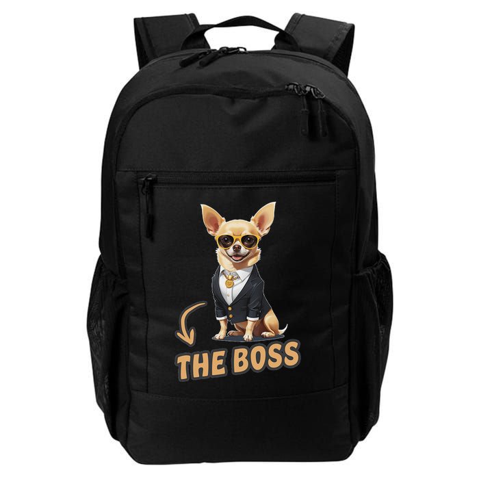 Chihuahua The Boss Funny Chihuahua Owner Chihuahua Dog Lover Backpack