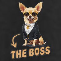 Chihuahua The Boss Funny Chihuahua Owner Chihuahua Dog Lover Adult Drive Performance Visor