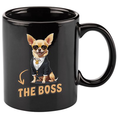 Chihuahua The Boss Funny Chihuahua Owner Chihuahua Dog Lover 11oz C Handle Ceramic Mug