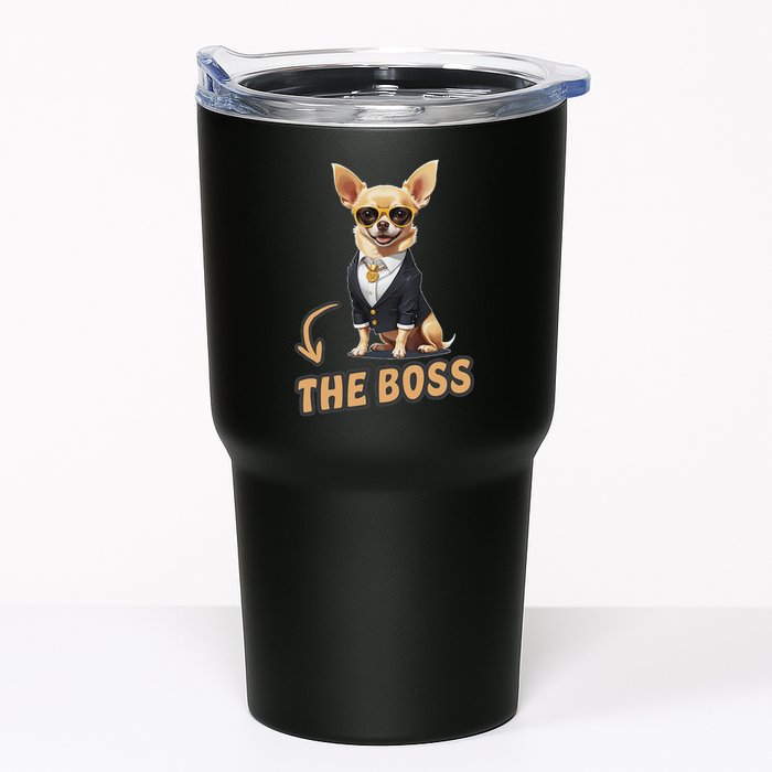 Chihuahua The Boss Funny Chihuahua Owner Chihuahua Dog Lover Tumbler