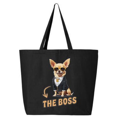 Chihuahua The Boss Funny Chihuahua Owner Chihuahua Dog Lover 25L Jumbo Tote