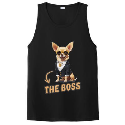 Chihuahua The Boss Funny Chihuahua Owner Chihuahua Dog Lover PosiCharge Competitor Tank
