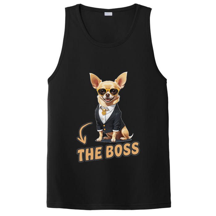 Chihuahua The Boss Funny Chihuahua Owner Chihuahua Dog Lover PosiCharge Competitor Tank