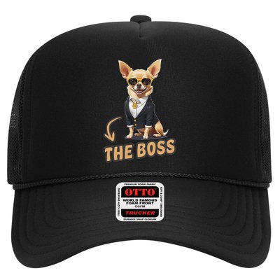 Chihuahua The Boss Funny Chihuahua Owner Chihuahua Dog Lover Trucker Hat