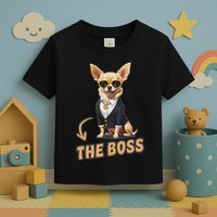 Chihuahua The Boss Funny Chihuahua Owner Chihuahua Dog Lover Toddler T-Shirt