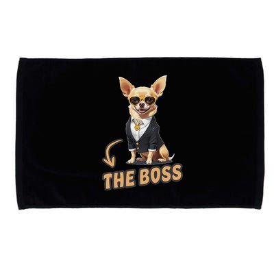 Chihuahua The Boss Funny Chihuahua Owner Chihuahua Dog Lover Microfiber Hand Towel