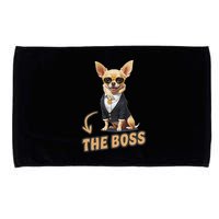 Chihuahua The Boss Funny Chihuahua Owner Chihuahua Dog Lover Microfiber Hand Towel