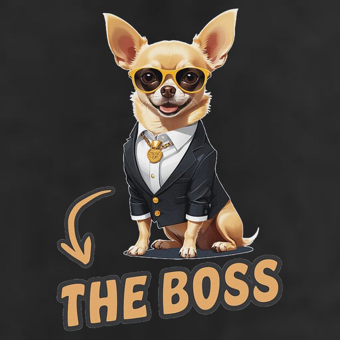 Chihuahua The Boss Funny Chihuahua Owner Chihuahua Dog Lover Microfiber Hand Towel
