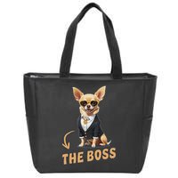 Chihuahua The Boss Funny Chihuahua Owner Chihuahua Dog Lover Zip Tote Bag