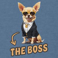 Chihuahua The Boss Funny Chihuahua Owner Chihuahua Dog Lover Garment-Dyed Sweatshirt