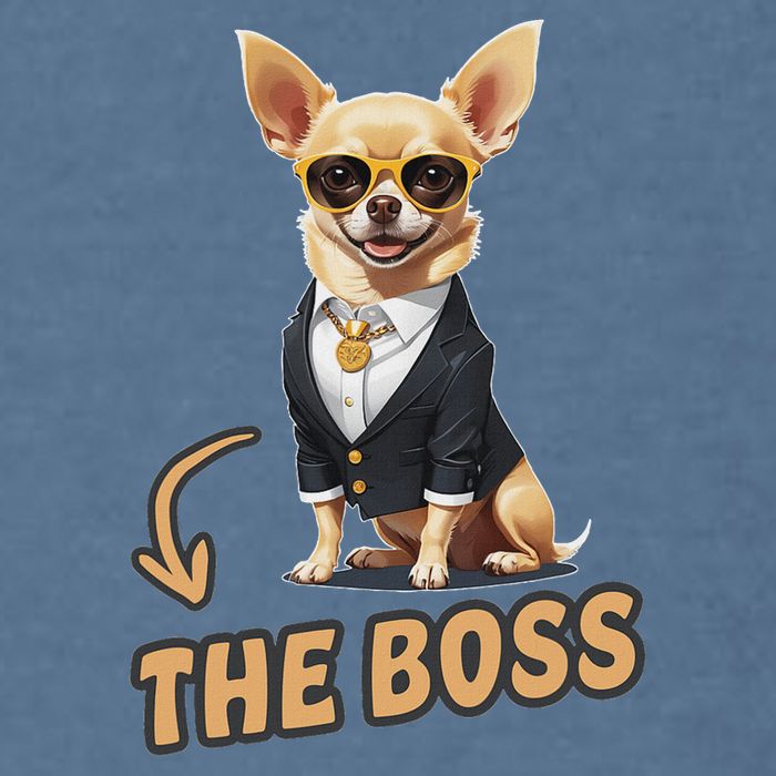 Chihuahua The Boss Funny Chihuahua Owner Chihuahua Dog Lover Garment-Dyed Sweatshirt