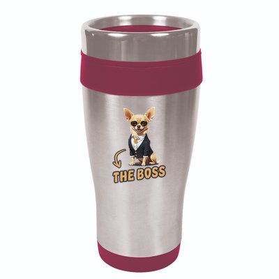 Chihuahua The Boss Funny Chihuahua Owner Chihuahua Dog Lover 16oz Travel Tumbler
