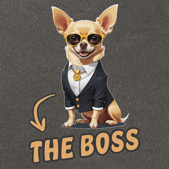 Chihuahua The Boss Funny Chihuahua Owner Chihuahua Dog Lover Cotton Canvas Backpack