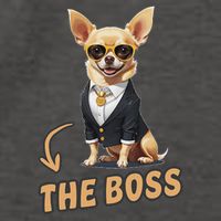 Chihuahua The Boss Funny Chihuahua Owner Chihuahua Dog Lover Vector Backpack