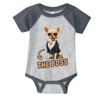 Chihuahua The Boss Funny Chihuahua Owner Chihuahua Dog Lover Infant Baby Jersey Bodysuit