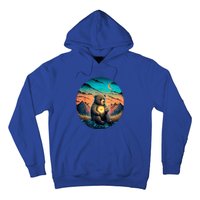 Cute Teddy Bear Sunset Mountains Vintage Hoodie