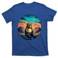 Cute Teddy Bear Sunset Mountains Vintage T-Shirt